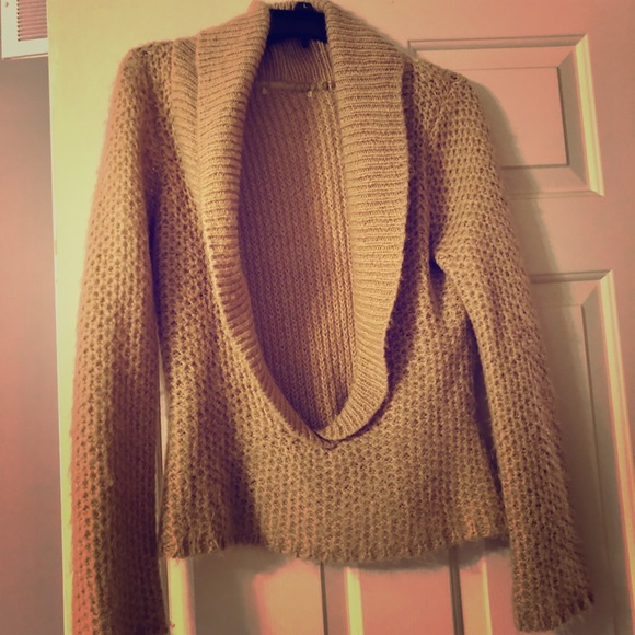 soft sweater business casual scarf neck sexy look - Picture 2 of 3